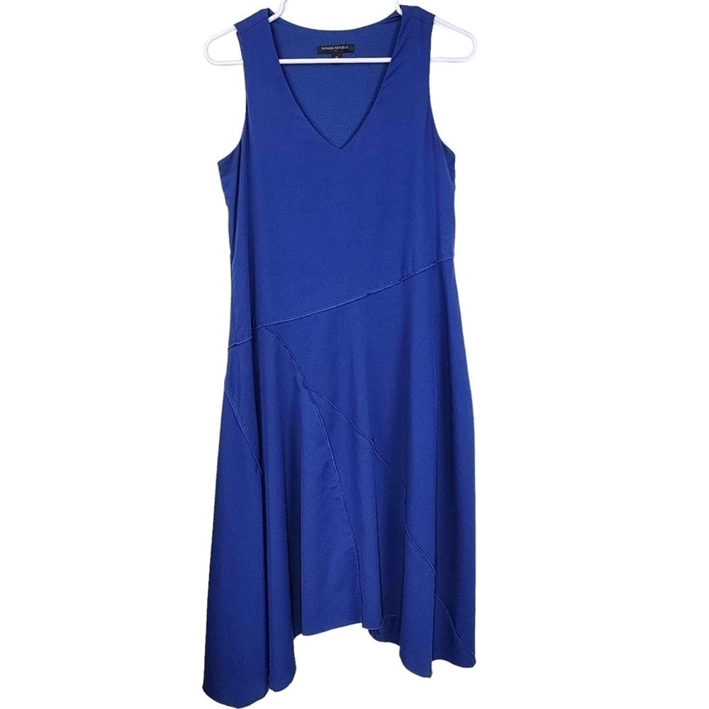 Banana Republic Women's Royal Blue V neck Sleeveless midi Dress